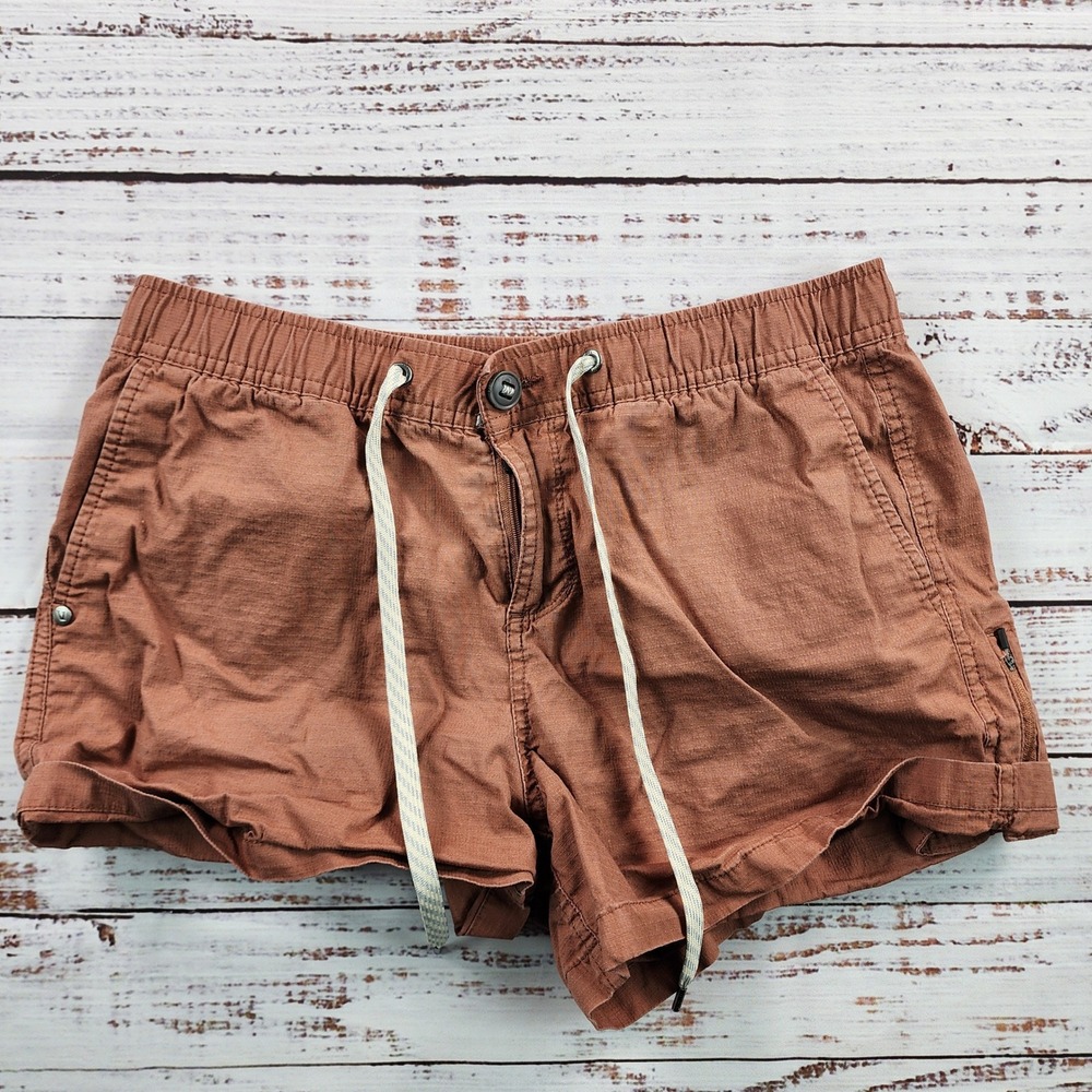 Vuori Ripstop Short VW364 Organic Cotton Hiking Womens Size Medium Clay Brown